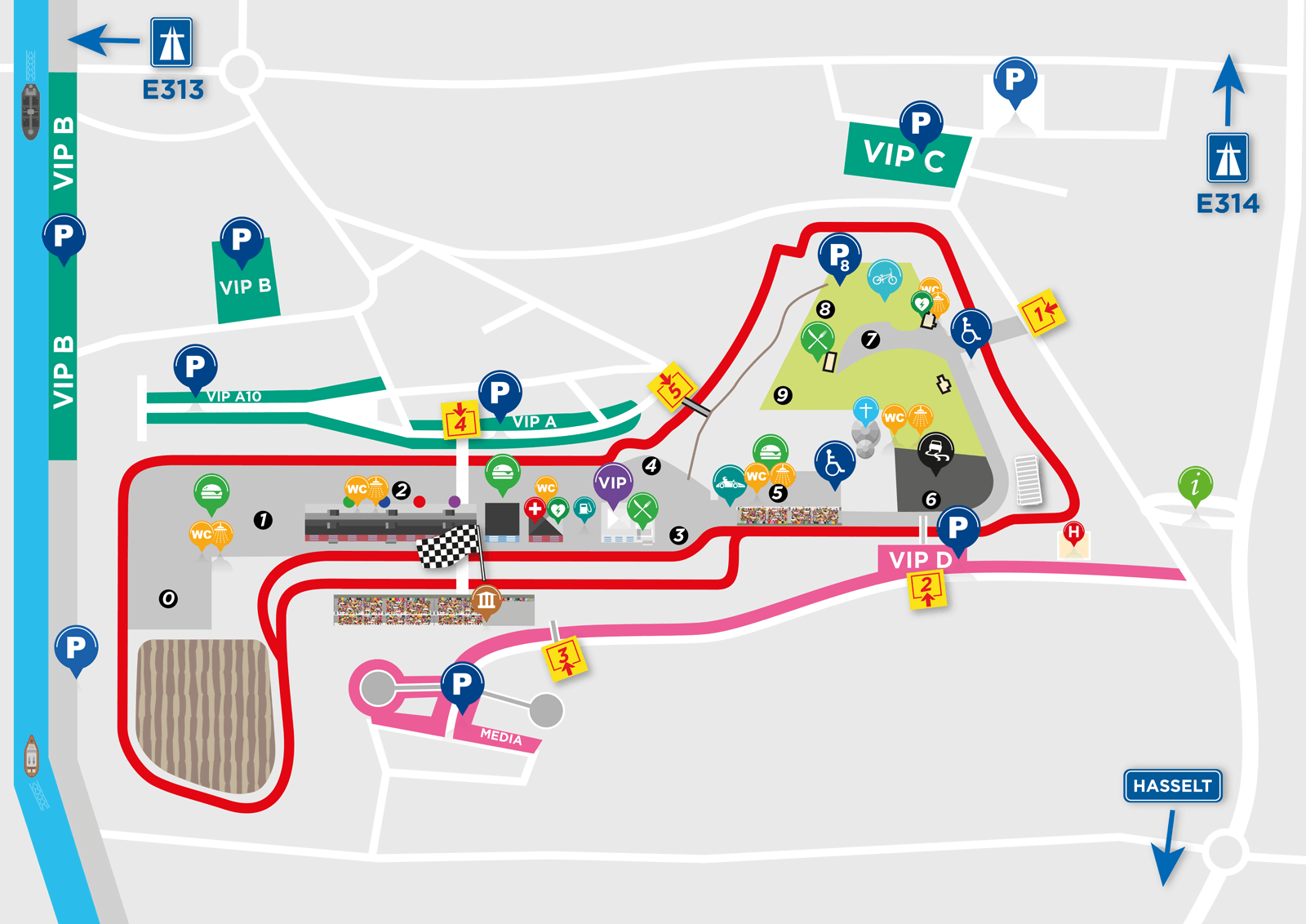 Plattegrond circuit Zolder